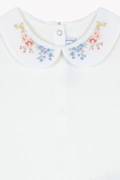 Kız Bebek Kısa kollu Nakışlı Body