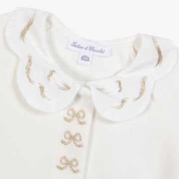 Kız Bebek Nakışlı Kadife Tulum