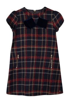 Kız Çocuk Ekoseli Elbise