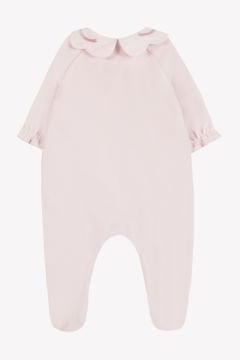 Kız Bebek Nakışlı Kadife Tulum