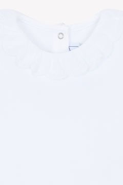 Kız Bebek Dantel Yakalı Kısa Kollu Body