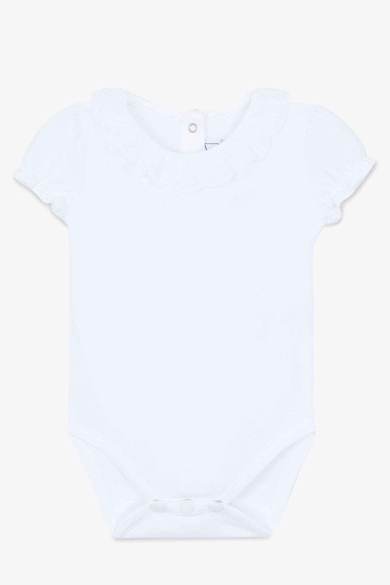 Kız Bebek Dantel Yakalı Kısa Kollu Body