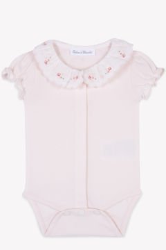 Kız Bebek Kısa kollu Nakışlı Body
