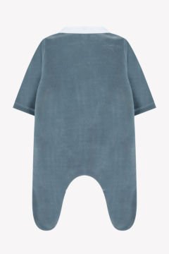 Erkek Bebek Yakası Pilili Kadife Tulum