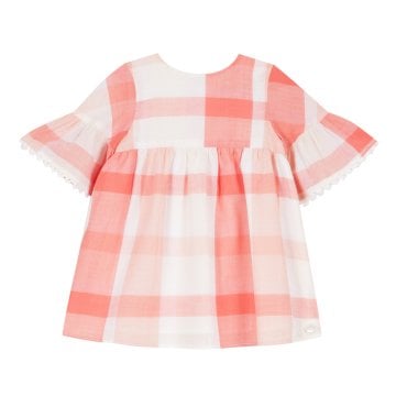 Kız Bebek Kareli Elbise