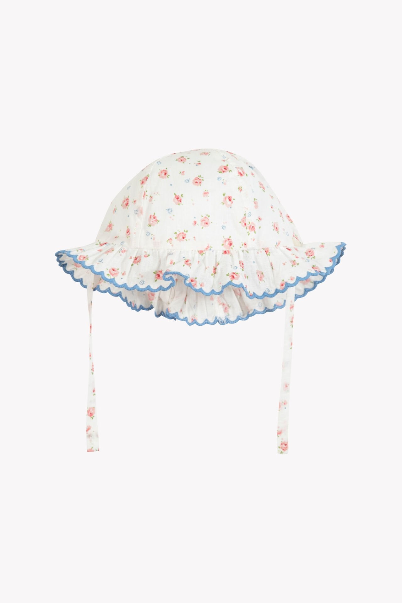 Kız Bebek Çiçek Desenli Coton Şapka
