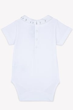 Erkek Bebek Kısa Kollu Yakası Nakışlı Body