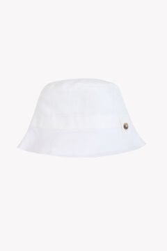 Bebek Beyaz Keten Şapka