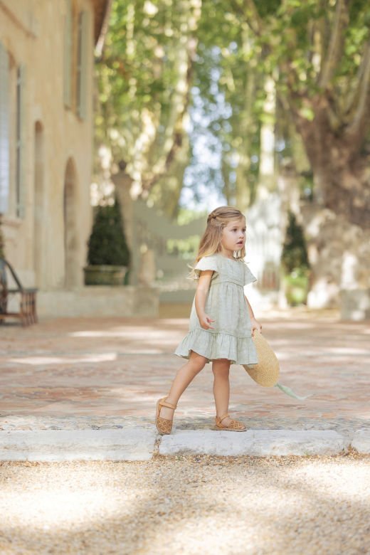 Kız Çocuk Keten Elbise