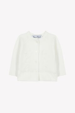 Kız Bebek Çiçek Nakışlı Coton Hırka