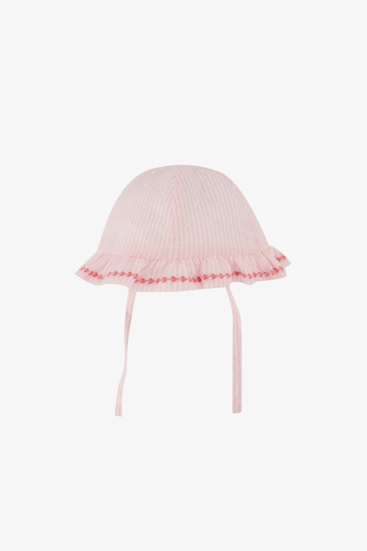 Kız Bebek Çizgili Coton Şapka