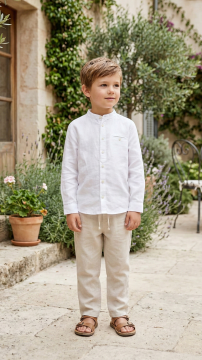 Erkek Çocuk Keten Gömlek