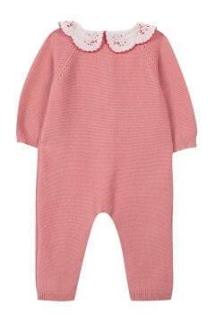 Kız Bebek Fisto Yakalı Triko Tulum