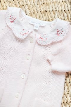 Kız Bebek Fisto Yakalı Triko Tulum