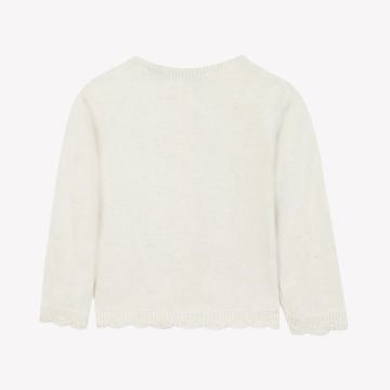 Kız Bebek Nakışlı Triko Hırka