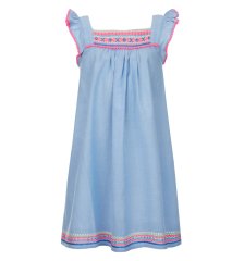 Kız Çocuk Mavi Koton Elbise