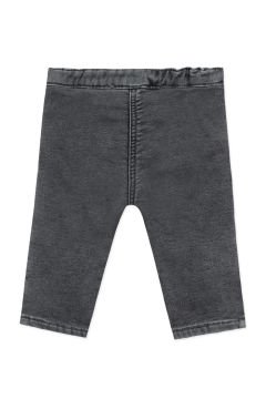 Kız Bebek Düğme Baskılı Jean Pantalon