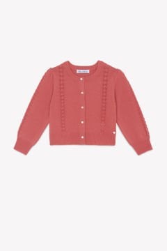 Kız Çocuk Ajurlu Triko Hırka