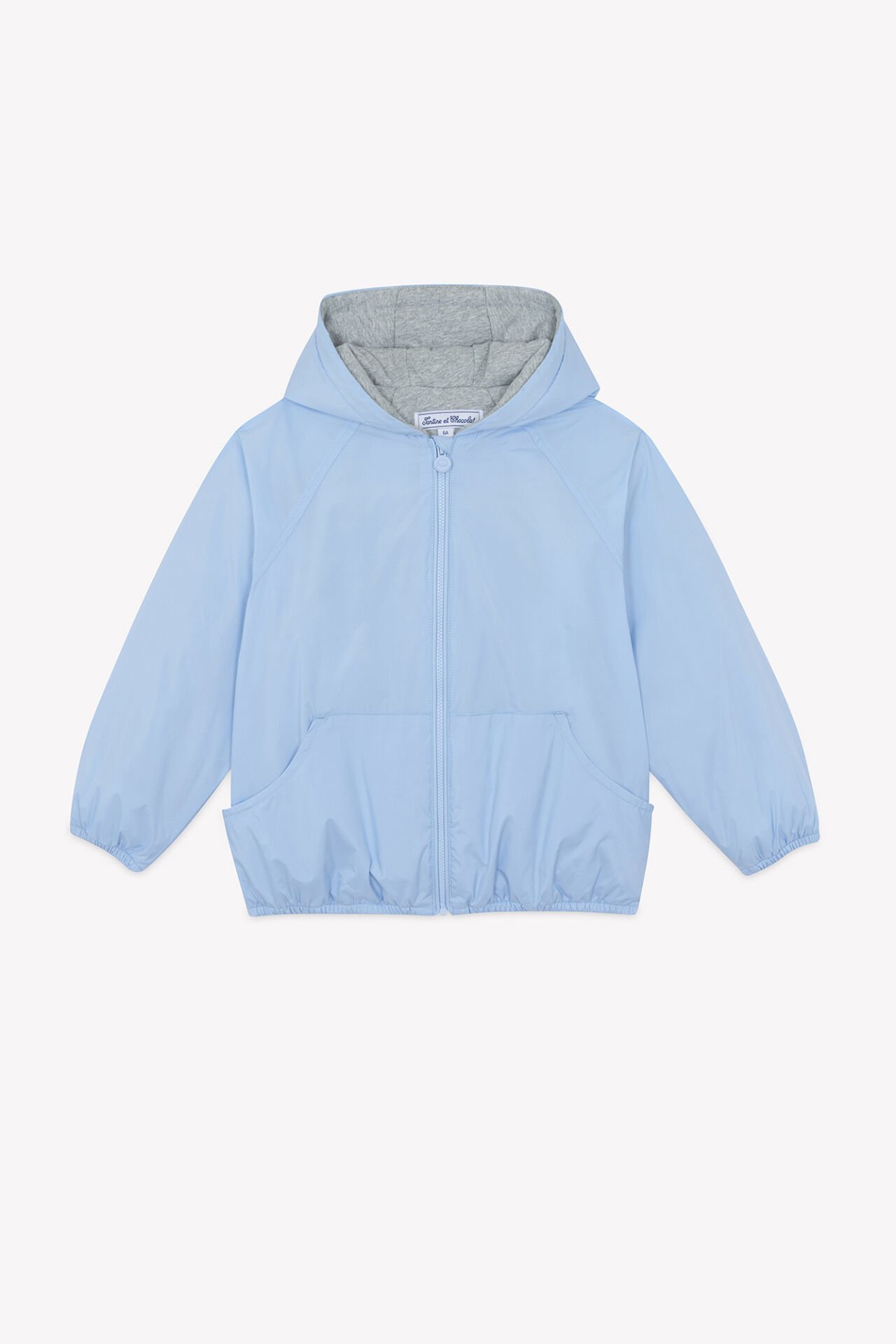 Erkek Çocuk Mavi Kapüşonlu Mevsimlik Mont