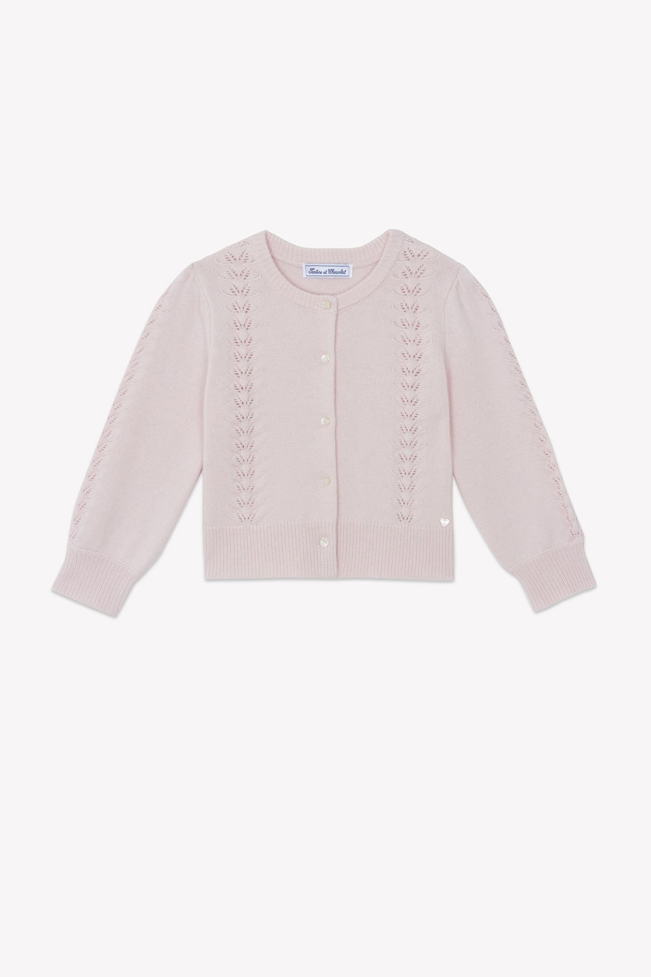 Kız Çocuk Ajurlu Triko Hırka