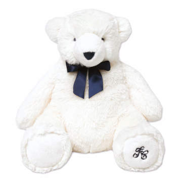 Fularlı Beyaz Ayı - Peluş Oyuncak 30 cm