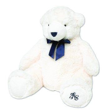 Fularlı Beyaz Ayı - Peluş Oyuncak 30 cm