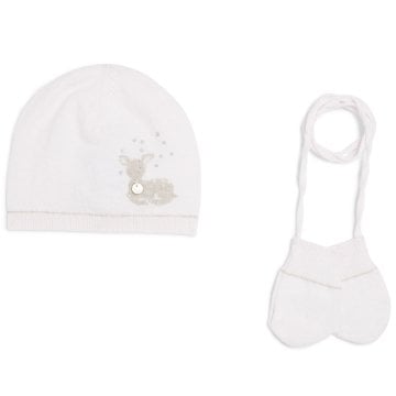 Kız Bebek Şapka Eldiven Set