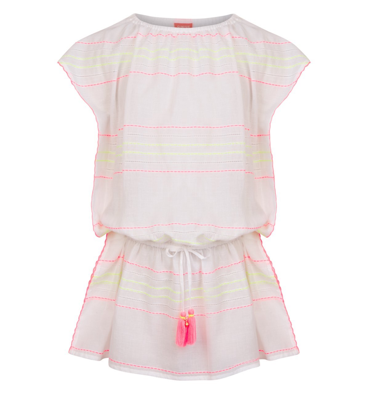Kız Çocuk Çizgili Koton Elbise