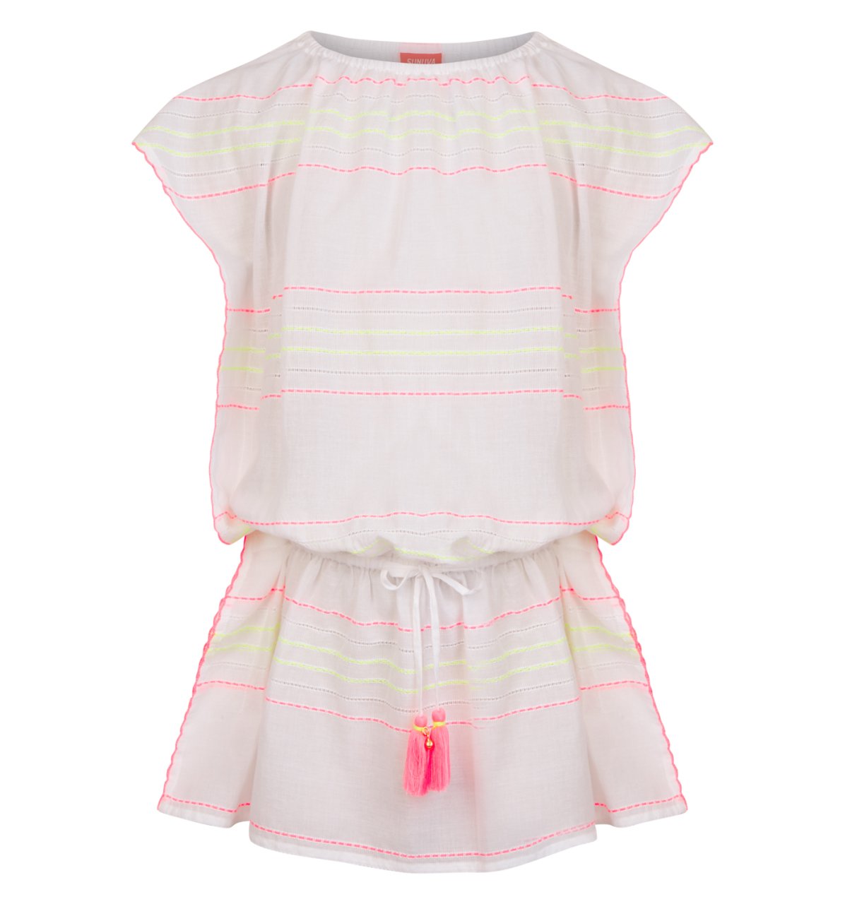 Kız Çocuk Çizgili Koton Elbise