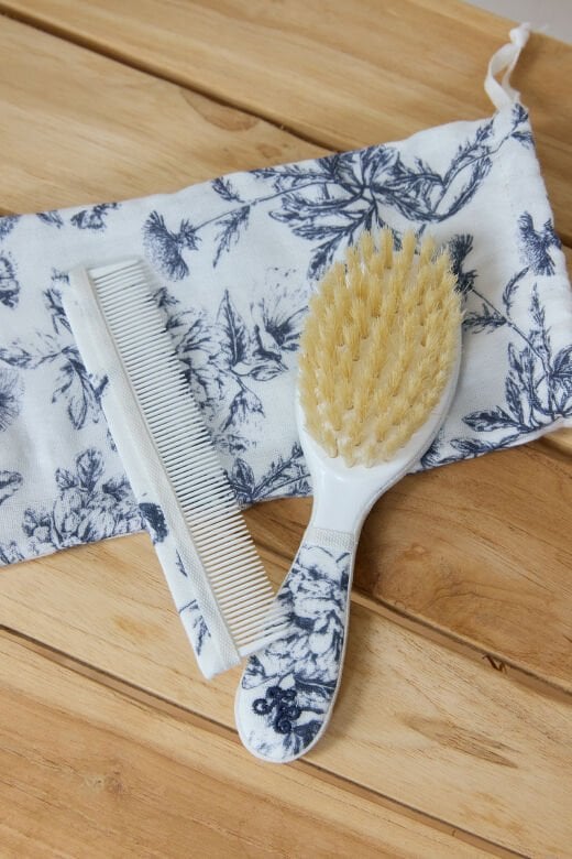 Erkek Bebek Toile de Jouy Saç Fırçası