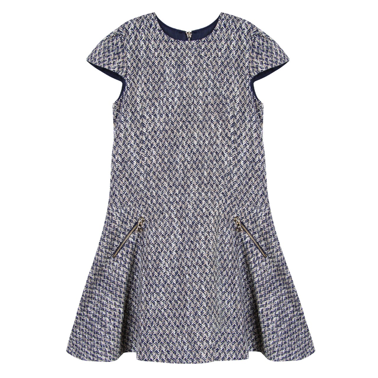 Kız Çocuk Kısa Kollu Yuvarlak Yaka Elbise