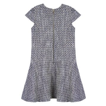 Kız Çocuk Kısa Kollu Yuvarlak Yaka Elbise