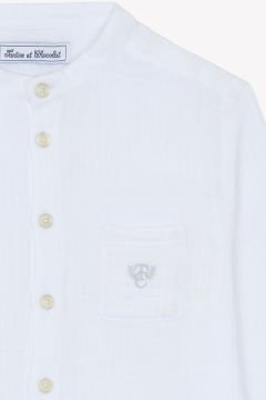 Erkek Çocuk Hakim Yaka Uzun Kollu Koton Gömlek