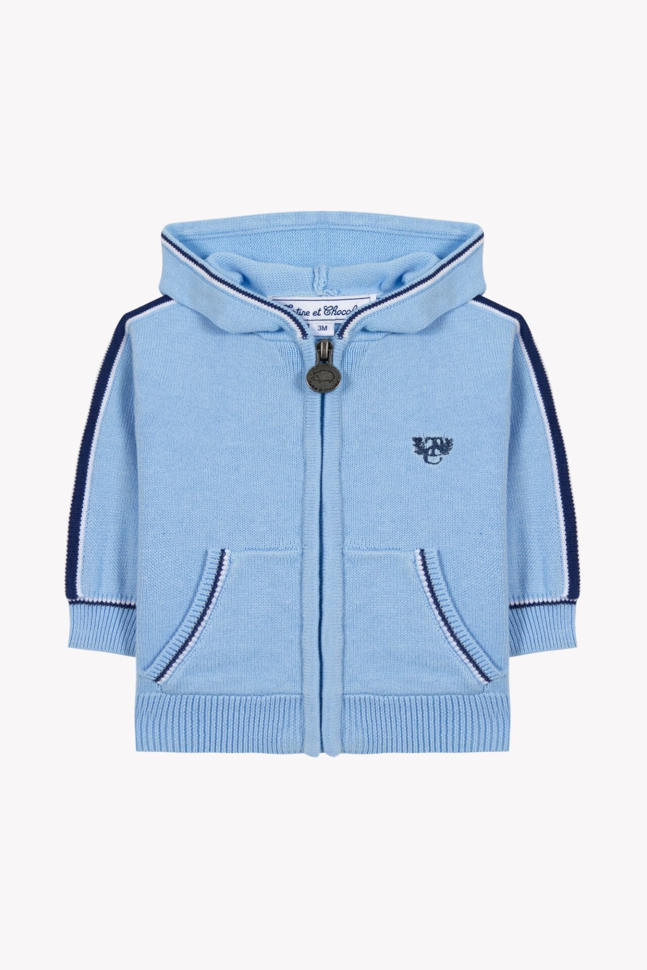 Erkek Çocuk Kapüşonlu Mavi Hırka