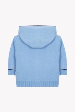 Erkek Çocuk Kapüşonlu Mavi Hırka