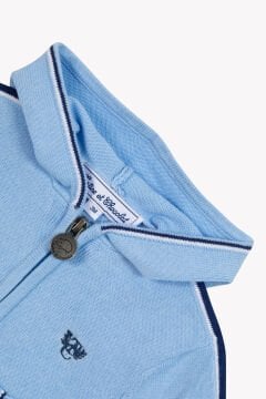 Erkek Çocuk Kapüşonlu Mavi Hırka