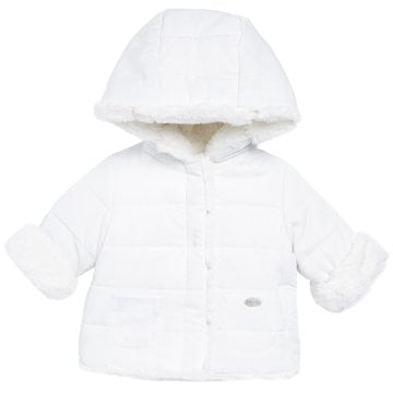 Kız Bebek Çift Taraflı Peluş Mont