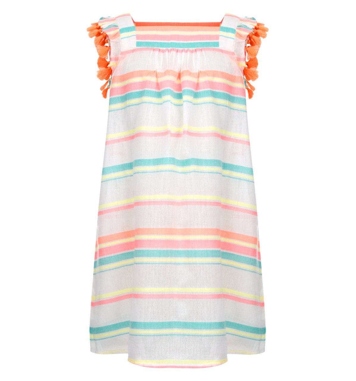 Kız Çocuk Çizgili Koton Elbise
