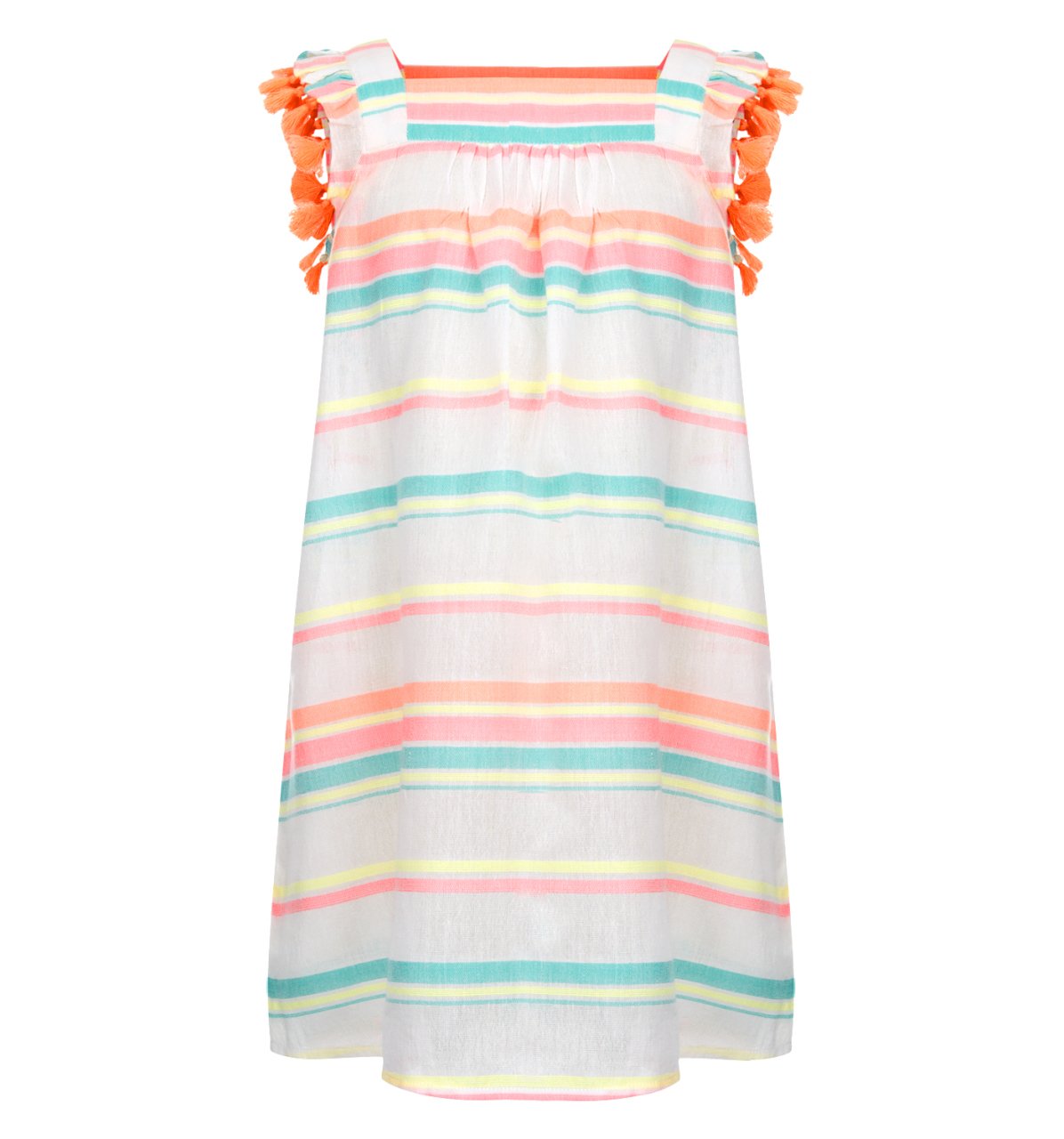 Kız Çocuk Çizgili Koton Elbise