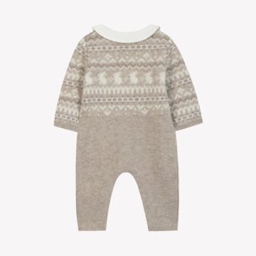 Erkek Bebek Desenli Yün Combilong