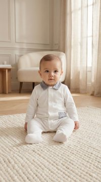 Erkek Bebek Önden Açılan Tulum Feuillage