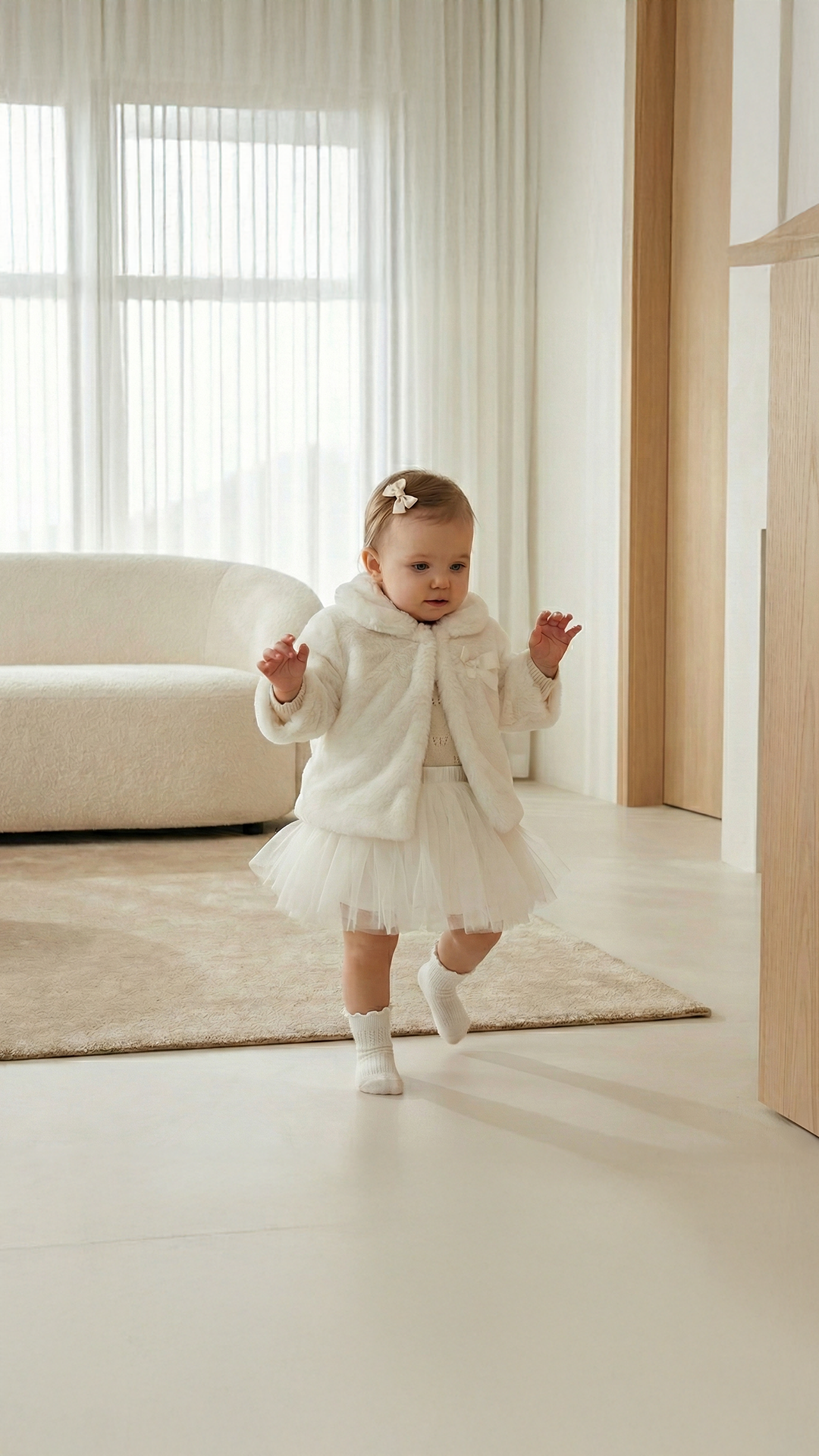 Kız Bebek Kürk Manto