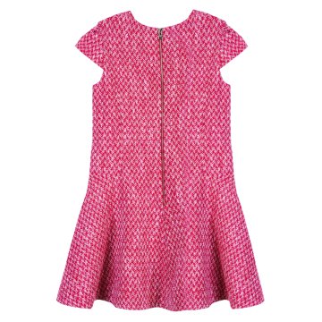 Kız Çocuk Kısa Kollu Yuvarlak Yaka Elbise