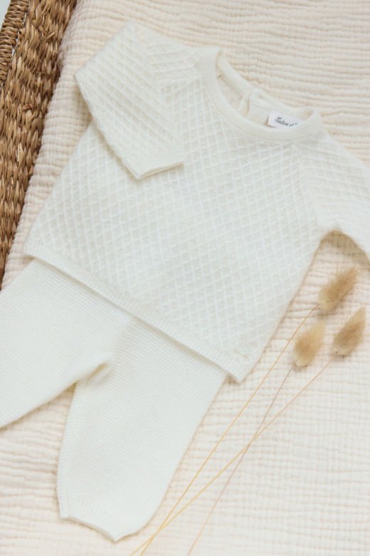 Erkek Bebek Kaşmir Kazak + Pantalon Takım