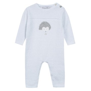 Erkek Bebek Triko Tulum Kirpili