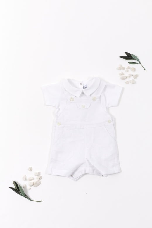 Erkek Bebek Keten Salopet