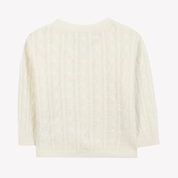 Erkek Bebek Saç Örgülü Kaşmir Hırka