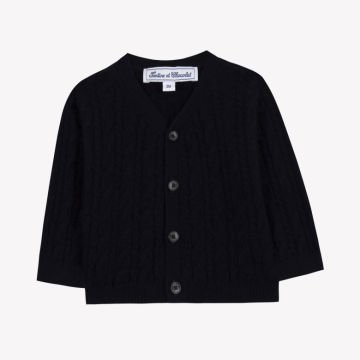 Erkek Çocuk Saç Örgülü Kaşmir Hırka