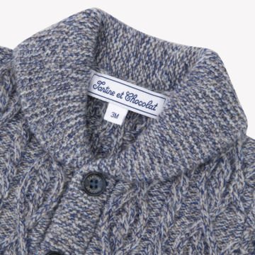 Erkek Çocuk Saç Örgülü Yün Hırka