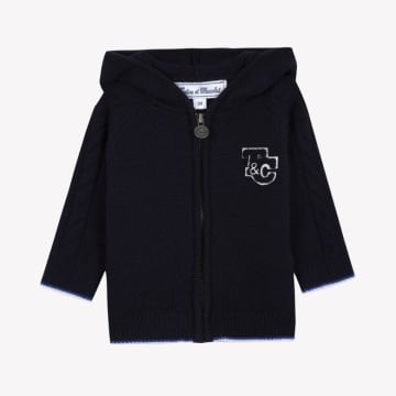 Erkek Çocuk Kapüşonlu Triko Hırka